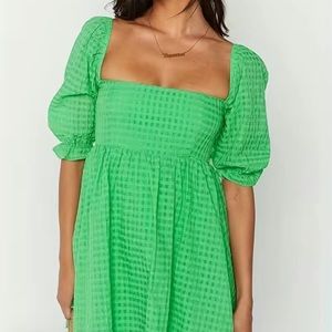 Mini green dress size small brand new